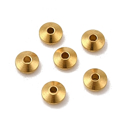 Без Покрытия Spacer бисер латунные, двухконусные, сырой (без покрытия), 6.5x3.5 мм, отверстие : 1.8 мм