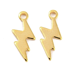 Golden 201 Stainless Steel Charms, Lightning Charm, Golden, 12x5x0.7mm, Hole: 1.2mm
