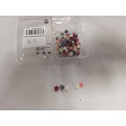 (52) Непрозрачная лаванда 100шт. пластиковые кабошоны, цветок, разноцветные, 9x9x5 мм