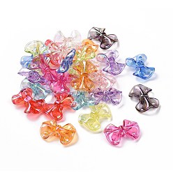 Mixed Color Transparent Acrylic Imitation Shell Beads, Bowknot, Mixed Color, 23~23.5x31~32x9mm, Hole: 2.5mm