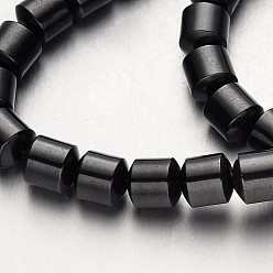 Original Color Non-magnetic Synthetic Hematite Bead Strands, Column, Original Color, 6x6mm, Hole: 1mm, about 67pcs/strand, 15.7 inch