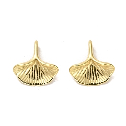 Real 14K Gold Plated 304 Stainless Steel Charms, Ginkgo Leaf Charms, Real 14K Gold Plated, 13x12.5x4mm, Hole: 3.5x2mm