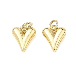 Золотой Латунь прелести, сердце прелести, золотые, 9.6x8x2.5 мм, отверстие : 2.5 мм, около 30 шт / упаковка