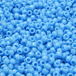 (43) Opaque Blue Turquoise Тохо 8/0 круглые бусины, японский бисер, (43) непрозрачная голубая бирюза, 3 мм, отверстие : 1 мм, Около 1111 шт / 50 г