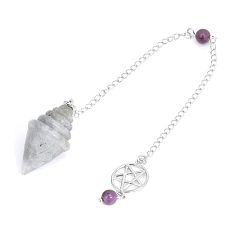 Лабрадорита Природный лабрадорит остроконечные маятники биолокации, конус, 200 мм