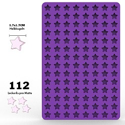 Star Food Grade Silicone Wax Melt Molds, For DIY Wax Seal Beads Craft Making, Purple, Star Pattern, 300x200mm