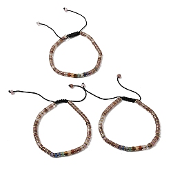 Клубничный Кварц Регулируемые браслеты из натурального клубничного кварца и немагнитного гематита, подходящие как для мужчин, так и для женщин., внутренний диаметр: 2.09~3.19 дюйм (5.3~8.1 см)