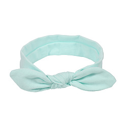 Light blue Retro Butterfly Bow Bunny Ear Headband with 10 Color Options for Kids