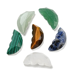 Mixed Stone Natural Mixed Gemstone Butterfly Wing Cabochons, Faceted, Mixed Dyed and Undyed, 15x6.5~7x4~4.5mm