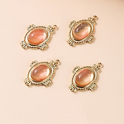 Другие Кварцы Подвески из сплава натурального кварца, овальные амулеты, 22x14x5.5 мм