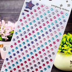 Star Self-adhesive Resin Rhinestones Stickers, Crystal Gems Glitter Decals for DIY Scrapbooking and Photo Albums, Star, 235x90mm