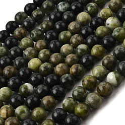 Chinese Jade Натуральные китайские бусины из южного нефрита, круглые, 10 мм, отверстие : 0.8~1 мм, около 38 шт / нитка, 14.96'' (38 см)