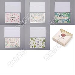 Mixed Color CRASPIRE Envelope and Floral Pattern Thank You Cards Sets, with Adhesive Wax Seal Stickers, for Mother's Day Valentine's Day Birthday Thanksgiving Day, Mixed Color, Envelope Cards Sets: 20sets