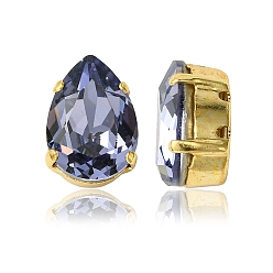 20410 Tanzanite Пришивные чашки preciosa® maxima crystal, многожильных ссылки, чешский хрусталь, с настройками латуни, 719 37 414 груша в стиле барокко, золотые, 20410 танзанит, 14x10 мм