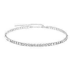 silver Minimalist Diamond Necklace for Women, Elegant Choker Collarbone Chain Jewelry
