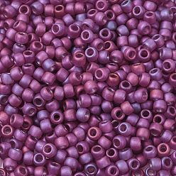 (625F) Raspberry Matte Luster Тохо 6/0 круглые бусины, японский бисер, (625 f) малиновый матовый блеск, 4 мм, отверстие : 1.5 мм, Около 840 шт / 50 г