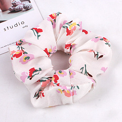 C111 Floral Hairband White Pineapple Fabric Hair Tie for Women's Office Look - Elastic Headband Accessory