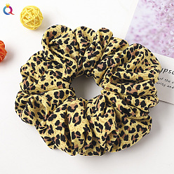 C189 Oversized - Leopard Yellow Vintage French Retro Bow Hairband - Solid Color Satin Hair Tie