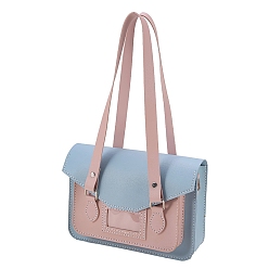 Light Sky Blue DIY Imitation Leather Handbag Making Kits, Handmade Shoulder Bags Kit for Beginners, Light Sky Blue, 37x27.5x8cm