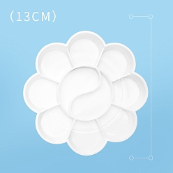 Белый Цветок пластик акварель масляная палитра, лотки для смешивания красок, белые, 13 см