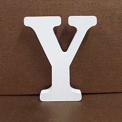 Letter Y Letter Wooden Ornaments, for Home Wedding Decoration Shooting Props, Letter.Y, 100x100x15mm