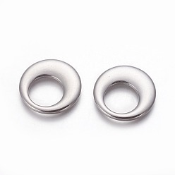 Stainless Steel Color 304 Stainless Steel Linking Rings, Flat Round, Stainless Steel Color, 25.6x3mm, Hole: 14x14mm