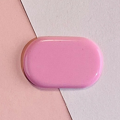 Hot Pink Plastic Snap Hair Clip Finding, Oval, Hot Pink, 43x28mm