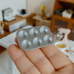 Flat Round Alloy Mini Cake Baking Mold, for Dollhouse Kitchen Accessories, Flat Round, 22x15x3mm