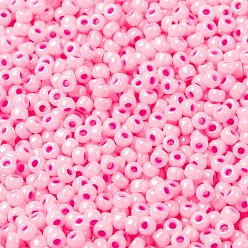 (RR531) Opaque Carnation Pink Ceylon MIYUKI Round Rocailles Beads, Japanese Seed Beads, (RR531) Opaque Carnation Pink Ceylon, 8/0, 3mm, Hole: 1mm, about 2111~2277pcs/50g
