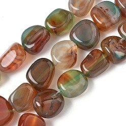 (52) Непрозрачная лаванда Природный агат бисер нитей, окрашенная и подогревом, самородки, упавший камень, разноцветные, 14~15x10~14x8~9.5 мм, отверстие : 1.6 мм, около 12~13 шт / нитка, 7.09~7.48'' (18~19 см)