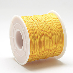 Gold Polyester Cords, Gold, 0.5~0.6mm, about 131.23~142.16 yards(120~130m)/roll