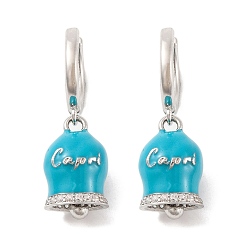 Светло-Синий Женские серьги-кольца из латуни и эмали, без свинца и без кадмия, реальный 18 k позолоченный, голубой, 30 мм