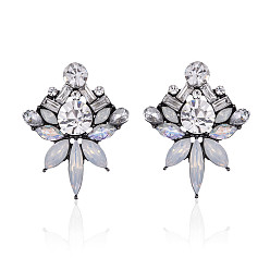 Albumin Stylish Crystal Flower Acrylic Earrings - Creative and Versatile Design