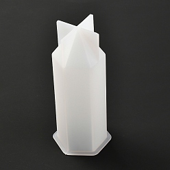 White Column Silicone Candle Molds, Resin Casting Molds, for UV Resin, Epoxy Resin Craft Making, White, 5.9x6.5x14.8cm, Inner Diameter: 4.3x5.15cm