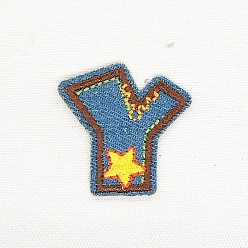 Letter Y Computerized Embroidery Cloth Iron on/Sew on Patches, Costume Accessories, Appliques, Letter.Y, 38x39mm