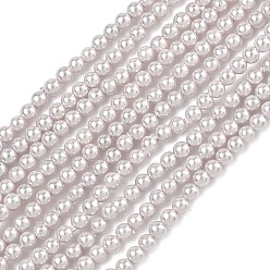 Лиловый Гальванические оболочки жемчужные бусы пряди, круглые, сирень, 2 мм, отверстие : 0.5 мм, около 196~197 шт / нитка, 15.43~15.55'' (39.2~39.5 см)