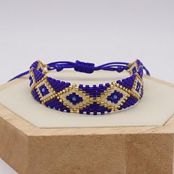 002 Bohemian Ethnic Miyuki Bracelet for Women with Minimalist Geometric Design
