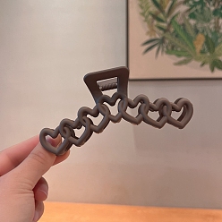 Кокосово-Коричневый Пластиковые зажимы когтя волос, аксессуары для волос для женщин и девочек, сердце, кокосового коричневый, 130 мм