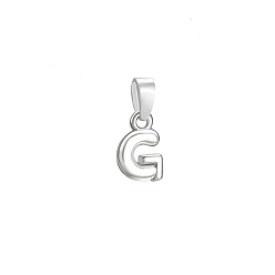 Letter G Латунь прелести, долговечный, стойки покрытие, без кадмия и без свинца, Буква G, 10x6x2.5 мм, отверстие : 5x2.5 мм