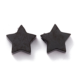 Черный Цвет Металла Ионное покрытие (ip) 304 брелоки из нержавеющей стали, звезда, металлический черный , 9.5x9.5x3 мм, отверстие : 1.8 мм