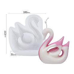 Swan DIY Animal Shape Candle Silicone Molds, Resin Casting Molds, For UV Resin, Epoxy Resin Jewelry Making, Swan Pattern, 11.3x10x3.1cm