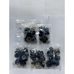 Черный Gorgecraft 58 наборы 5 стиль пластиковые куклы ремесленные глаза, Чучела игрушечных глаз, с шайбами, чёрные, 18~29x17.5~23 мм, 5 стиль, 58 комплект