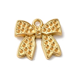 Real 18K Gold Plated 304 Stainless Steel Pendant Rinestone Settings, Bowknot, Real 18K Gold Plated, Fit for 1.2mm Rhinestone, 17x19x3.5mm, Hole: 1.8mm