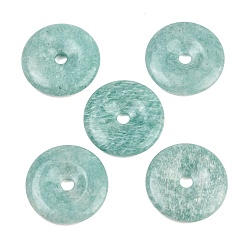 Амазонит Природные подвески амазонит, подвески в виде пончиков/пи-дисков, 30x5.5~6 мм, отверстие : 5 мм