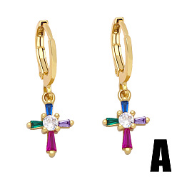 А Красочные мини-серьги-фрукты с крестиками и подвесками в виде глаз