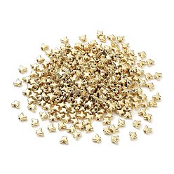 Golden CCB Beads, Butterfly, Golden, 5x6x3mm, Hole: 1.5mm