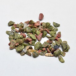 Unakite Natural Unakite Chip Beads, No Hole/Undrilled, 2~8x2~4mm, about 8500pcs/500g