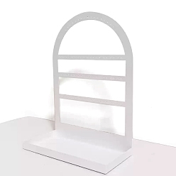 Белый Железные выставочные витрины ювелирных изделий, держатель органайзера для колье, браслет дисплей, украшения для дома, белые, 20x10x28 см