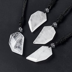 Quartz Crystal Natural Quartz Crystal Dagger Shape Pendant Necklace, Gemstone Jewelry for Women, 14.76 inch(37.5cm)
