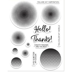 Круглые Прозрачные силиконовые штампы, для diy scrapbooking, фотоальбом декоративный, изготовление карт, круглые, 160x110 мм